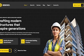 design wix construction website building contractor renovation firm website