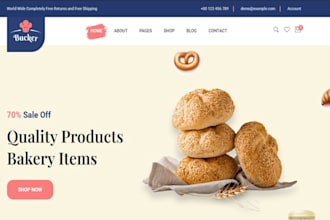 design wix bakery shop website pastry delivery website cake ordering website