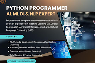 implement advanced ml, ai, nlp and computer vision tasks using python