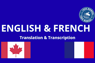 translate or transcribe your english and french content