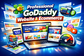 design a professional godaddy website design, godaddy redesign godaddy ecommerce