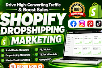 boost shopify sales, ecommerce dropshipping marketing, website promotion