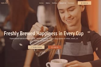 create squarespace coffee shop website product website online store website