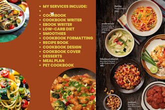 be your cookbook writer, write high quality recipes for KDP