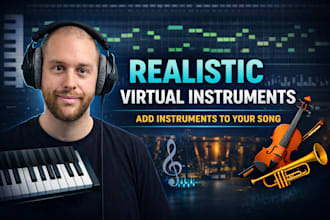 add realistic virtual instruments to your song using midi