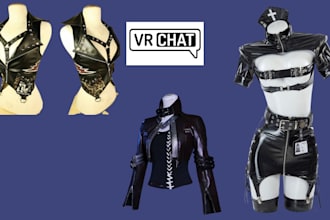 design custom 3d clothing accessories, outfits and assets for your vrchat
