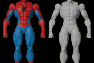 make 3d toy figure articulated,3d sculpting flexi toy, in blender,3d doll design