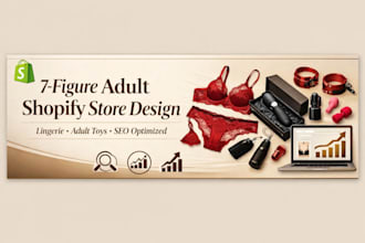 design 7 figure adult dropshipping shopify store, lingerie adult toy store seo