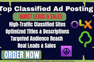 publish your classified ads on high traffic sites to boost leads and sales