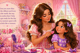 do children story book illustration, bookcover design for amazon KDP publishing