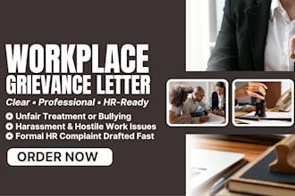 write a professional workplace dispute or employment grievance letter