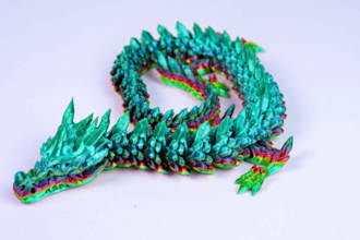 make 3d articulated dragon toy,3d creature,action figure,in blender,for 3d print