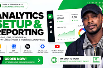 set up ga4, google tag manager, conversion tracking and reporting