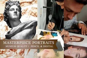 paint a museum quality hyper realistic portrait in oil or digital
