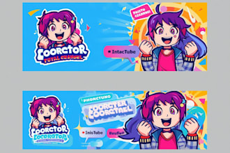 create youtube channel logo and banner art