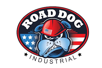 design mascot industrial staffing agency logo