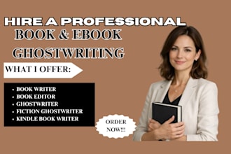 be your book editor and ghostwriter for fiction book as a kindle book writer