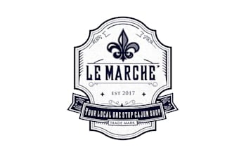 make old school cajun shop logo with new school twist