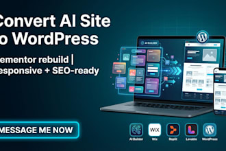 convert lovable ai wix replit to wordpress elementor clone migrate to wordpress