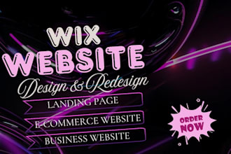 design and redesign wix website design build wix website