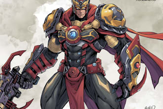 create scifi, fantasy, superhero character design