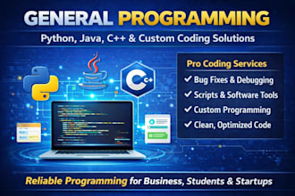 be your expert developer for python, java and c programming