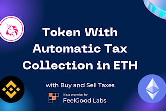 create token with automatic tax collection in eth