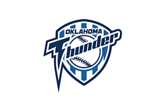 design unique oklahoma thunder baseball logo