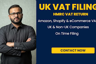 file UK vat returns for amazon UK, ebay shopify sellers