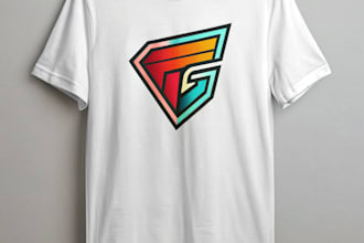 do creative tshirt and custom t shirt logo design