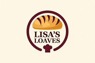 make eye catching bread food logo just in 12 hours