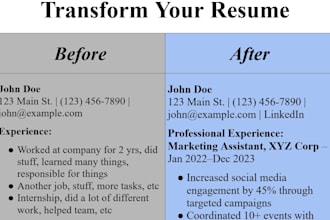 resume review and rewrite for job interviews