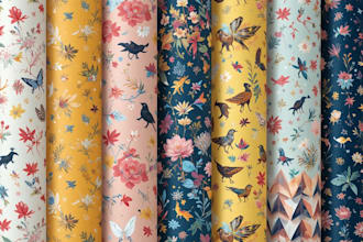 do seamless patterns for wrapping paper, wrapping tissue