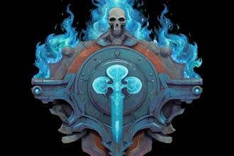 design a unique and detailed fantasy logo