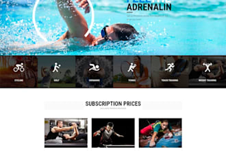 develop sports club website design