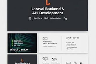 fix laravel apis and backend issues