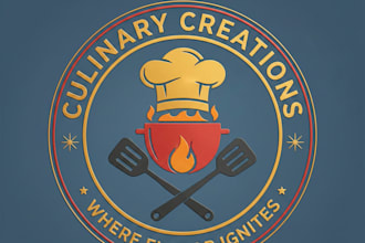 design a creative and professional cooking logo for your brand