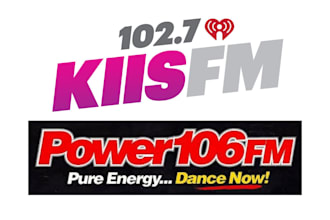 promote your songs on kiss  and power 106 radios, USA