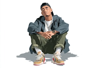 draw awesome portrait vector illustration
