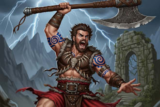 create a d and d character art and dnd art