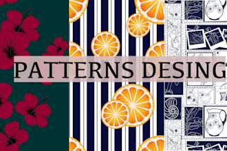 textile prints with unique, seamless patterns