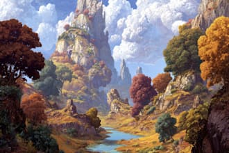 do the landscape illustration or concept art for you