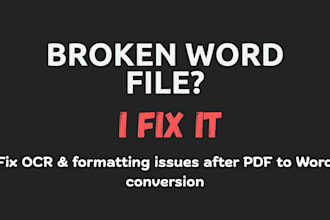 fix word formatting issues after pdf word conversion
