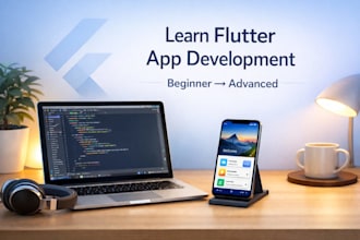teach you flutter app development and help you become a real app developer