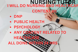 tutor nursing, public health, bsn, msn, dnp, fnp