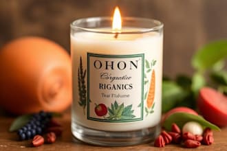 design candle, soap, shampo, cosmetic, perfume tea,juice,any organic product lab