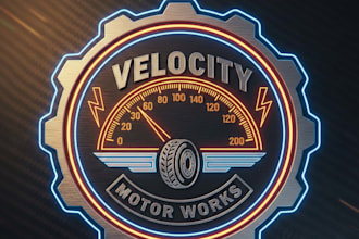 design a sleek and dynamic speedometer logo for your brand