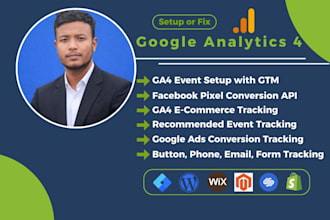 set up ga4 ecommerce tracking and server side tracking with gtm