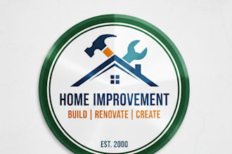 design a professional and modern home improvement logo for your brand