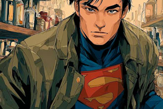 draw superhero comic book cover
